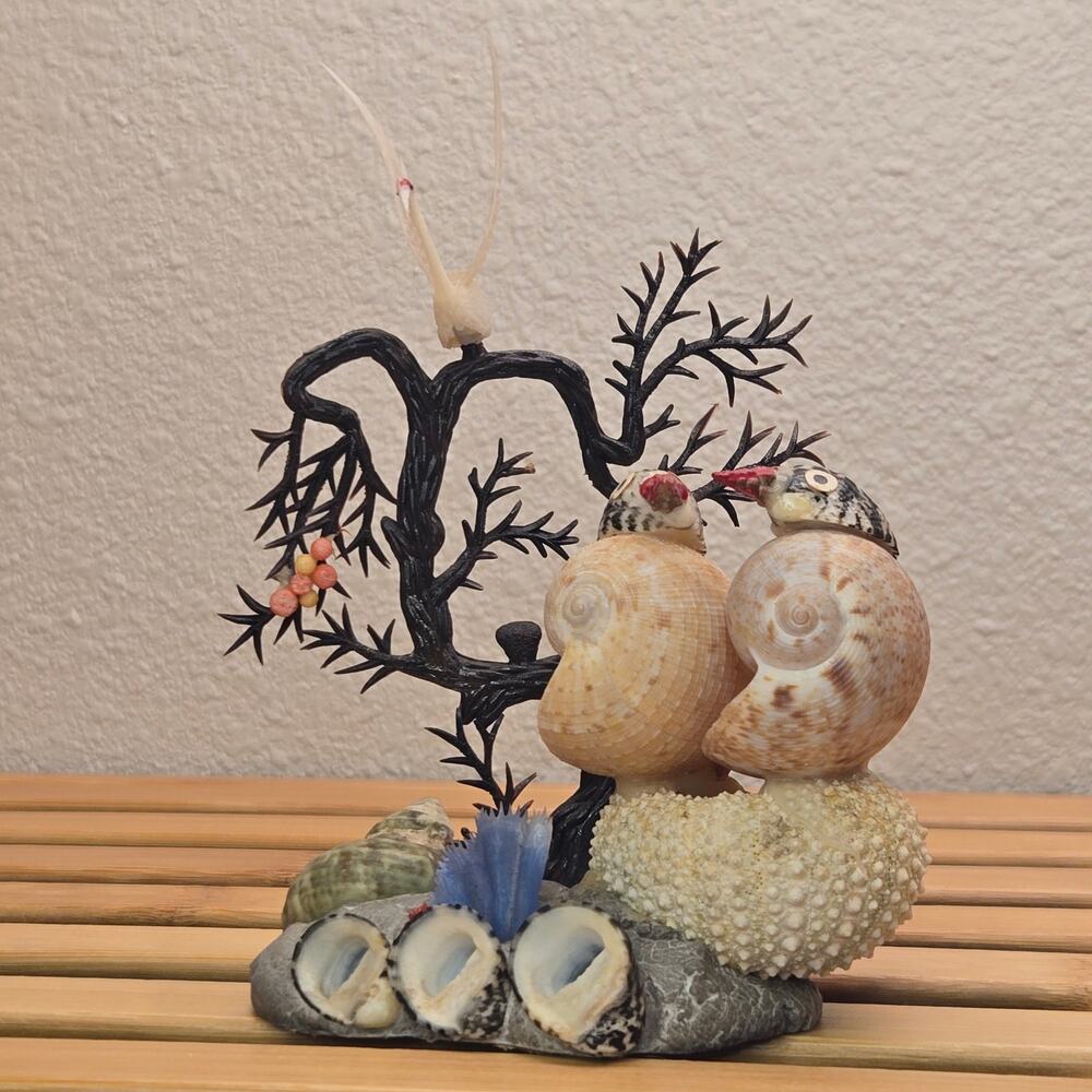 Vintage Handcrafted Seashell Art Figurine Coastal/Nautical Decor